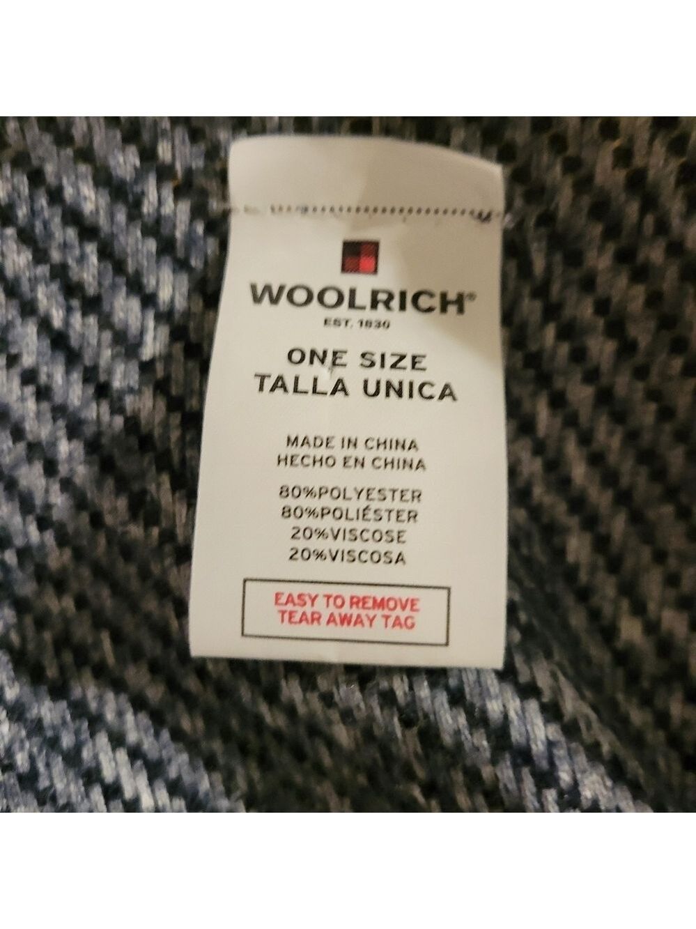 Woolrich Poncho Onesize Blue Shawl Rodeo Winter Farm Mountians Aztec - Picture 7 of 7